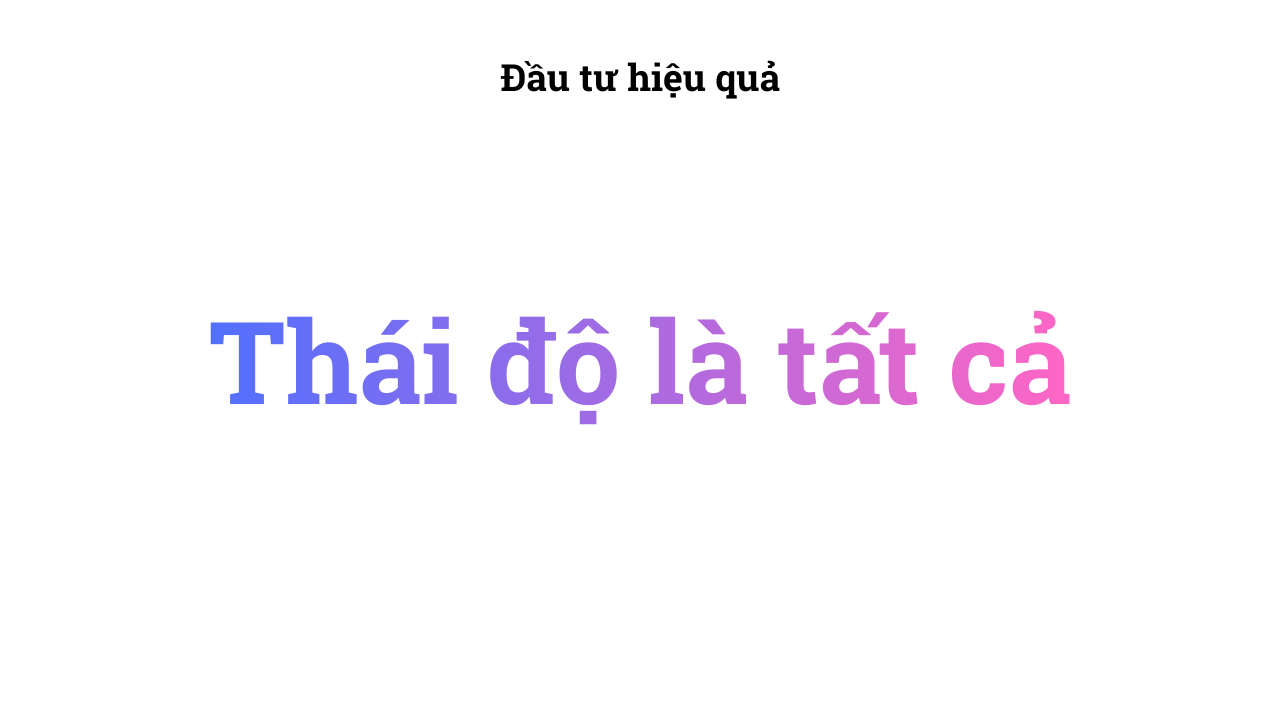 Đầu tư hiệu quả