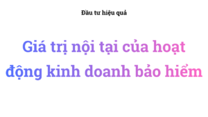 Giá trị nội tại của hoạt động kinh doanh bảo hiểm cao hơn so với giá trị sổ sách